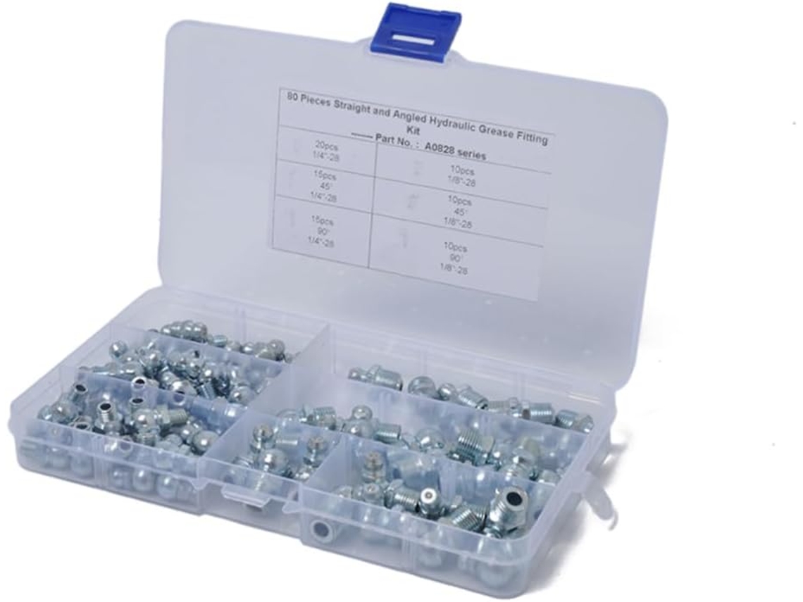 Kit Surtido De Engrasadores Para Lubricar Rodamientos Rectos Y Angulares, Incluye Estuche De Plástico.