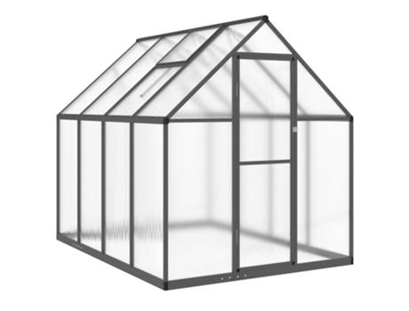 Invernadero VIDAXL Antracita Aluminio (224x169x195 cm)