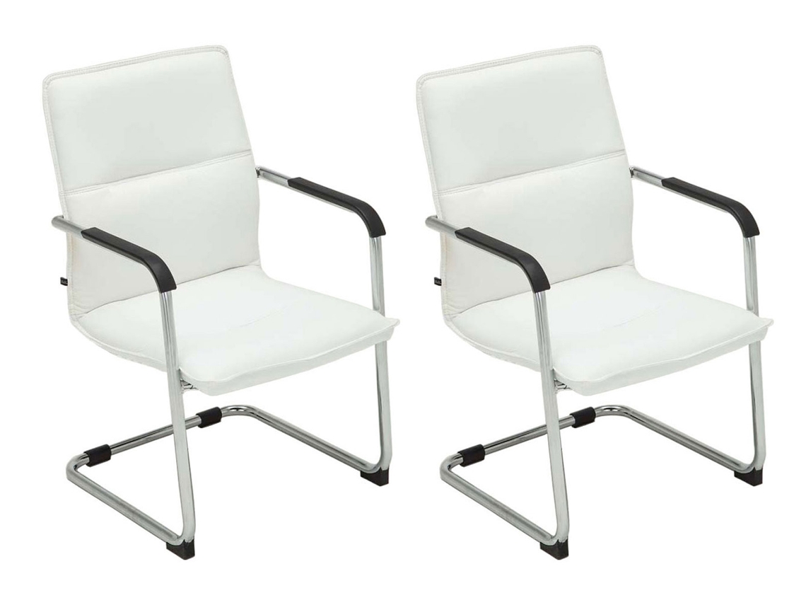 Juego de 2 sillas para visitantes Seattle blancas Clp