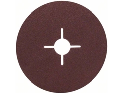 Conjunto de 5 Discos de Lija BOSCH en Fibra para Amoladora - Corindo D= 125 mm; G= 80 - 5 Un