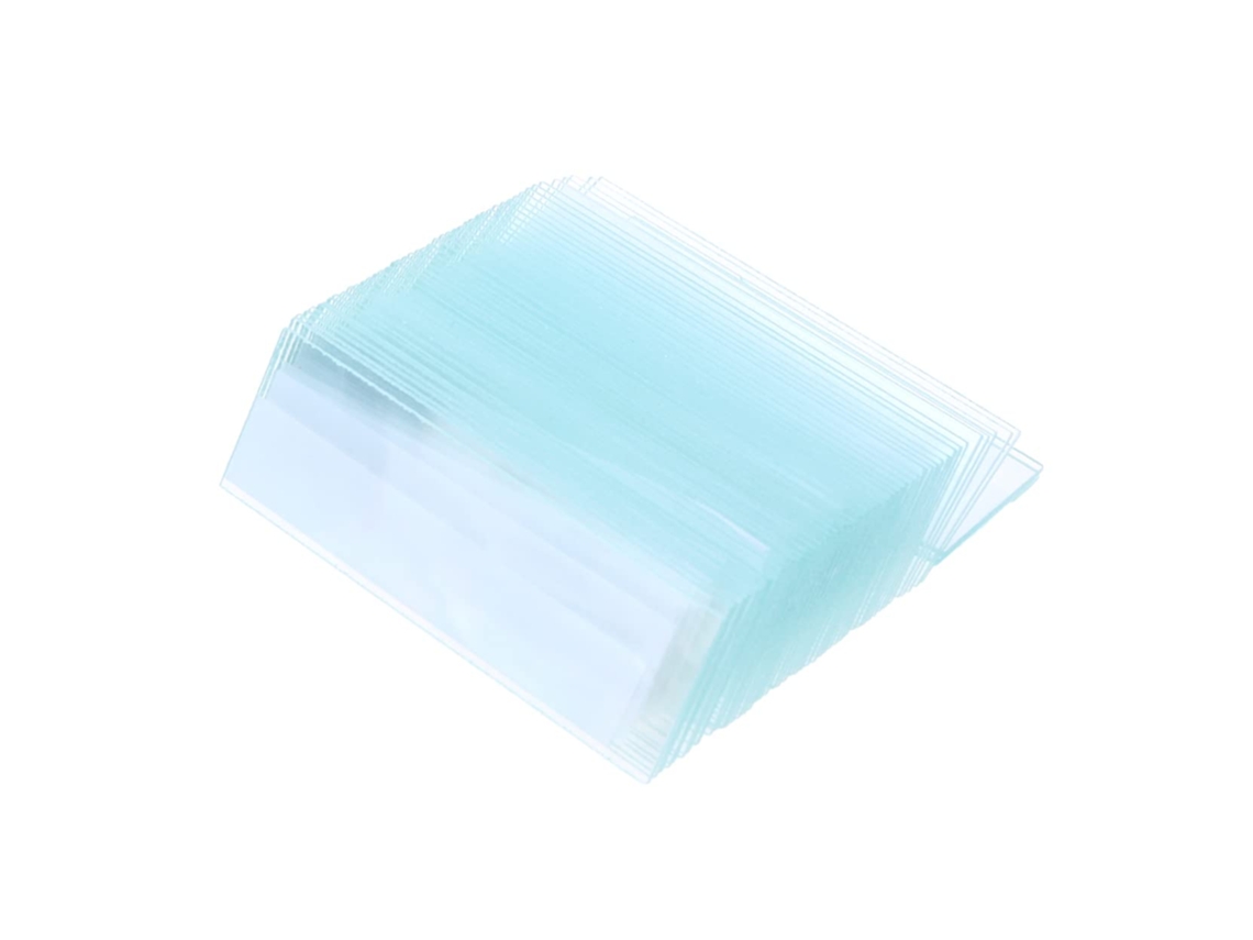 Lote De 50 Portaobjetos De Vidrio Sellados Al Vacío Para Microscopio, 1,0-1,2 Mm, Alta Transparencia.