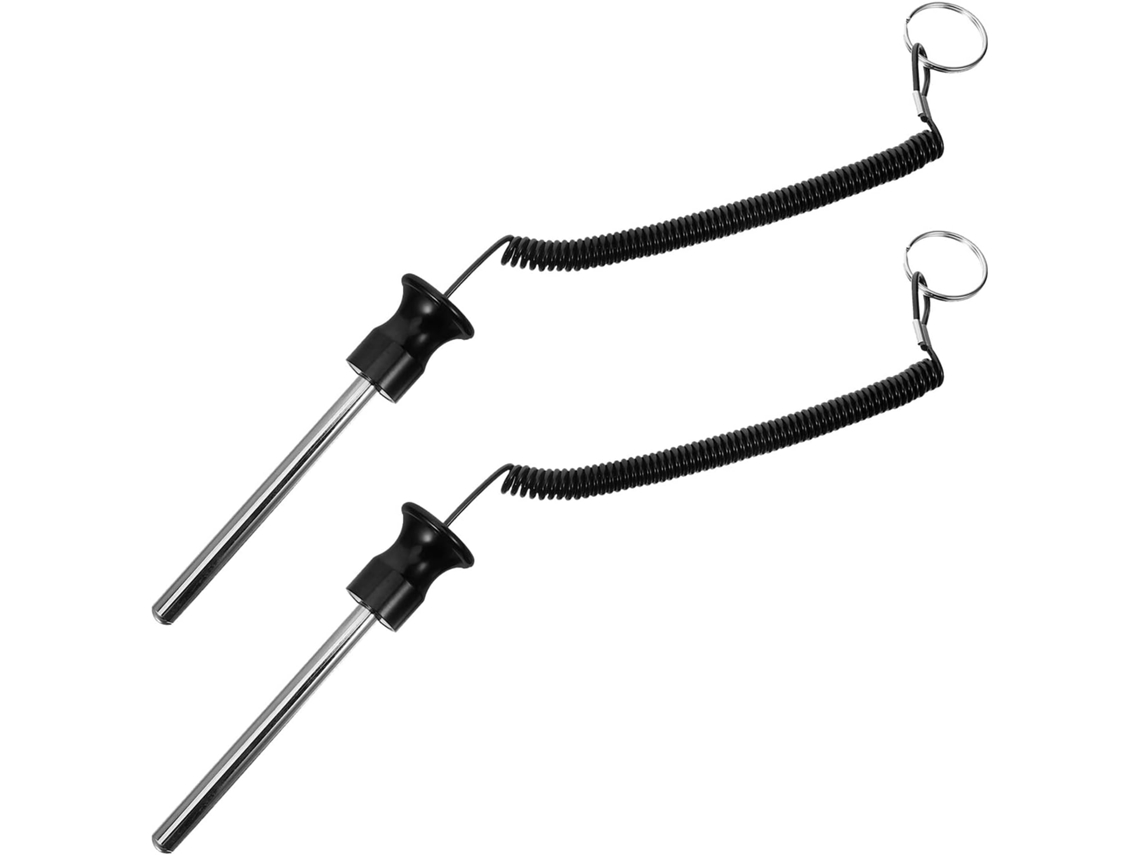 Juego de 2 pasadores magnéticos de 105 mm, de aleación de aluminio, para entrenamiento con pesas y fitness.