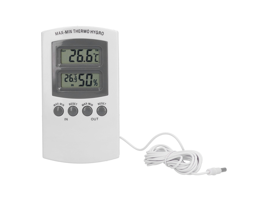 Monitor Lcd De Alta Precisión Para Temperatura Y Humedad, Ideal Para El Hogar, Invernaderos, Jardines Y Plantas. Se Puede Montar En La Pared O En El Cable.