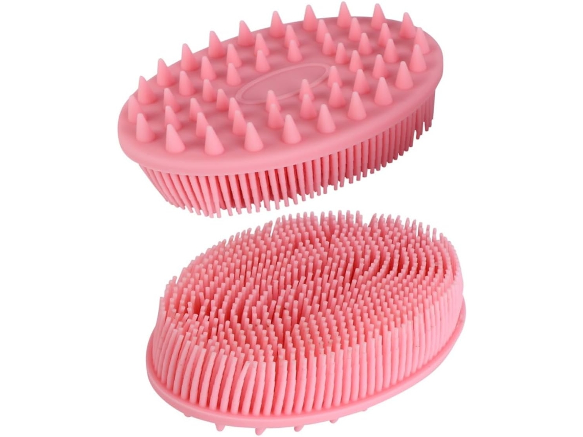 Juego de 2 almohadillas de silicona cómodas para el baño