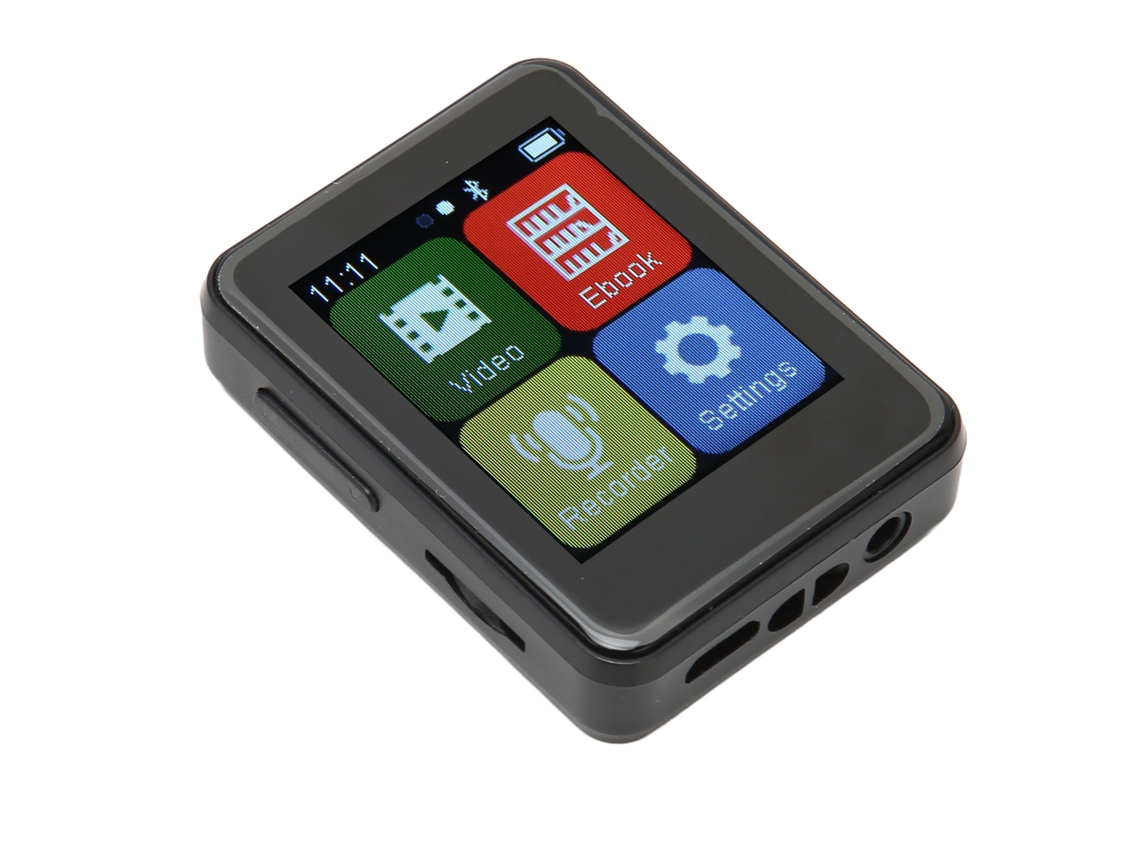 Reproductor MP3 Bluetooth Yizhood D2 de 1,8 pulgadas con tarjeta TF de 64 GB (negro)