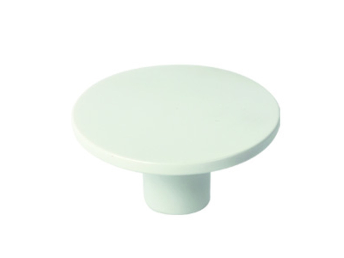 Pomo Para Muebles De Abs 60 Mm De Diámetro Pintura Blanca Mate Paquete De 24 Piezas