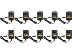 10 Cargadores Estadounidenses Con Enchufe De Ca De 110 V A 220 V, Convertidor De Cc De 24 V Y 1 A, Adaptador De Corriente Negro