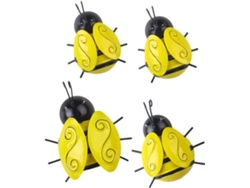 Juego De 4 Decoraciones De Pared De Abejas De Hierro 1 Grande 2 Para