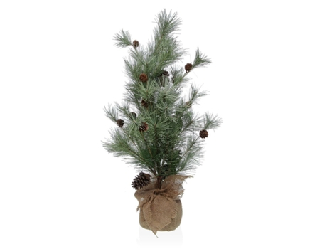 Planta Decorativa VERSA Lino Metal Plástico Cemento 35x60x35 cm
