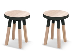 Banco MON PETIT MEUBLE FRANÇAIS de Madeira Maciça Assento 35 cm (2 unidades)
