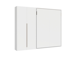 Cama Francesa Vertical Con Sofá Escamoteable Versia Sofà 140 Con Armario De 2 Puertas Izquierda Blanco