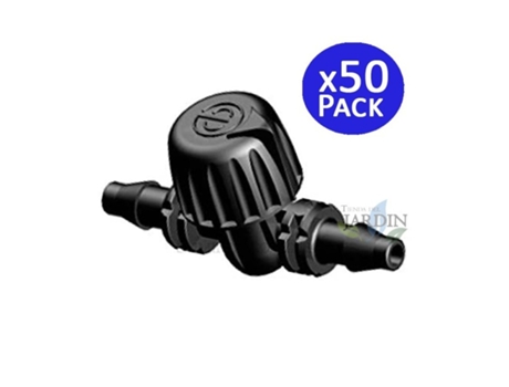 Llave de Paso Riego para Microtubo 4,5Mm Pack 50 SUINGA