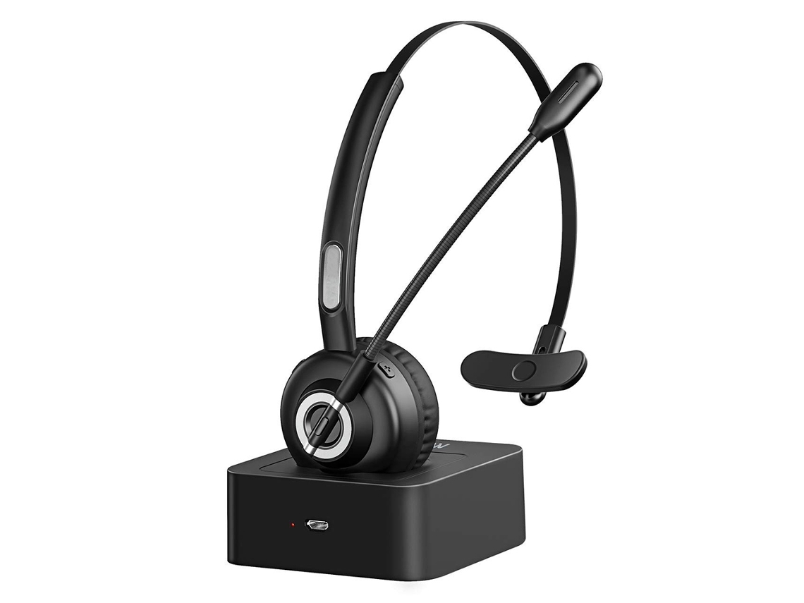 Fones De Ouvido Bluetooth 5.0 Sem Fio Com Microfone Base De Carregamento Para Office Call Center Smartphones Pc