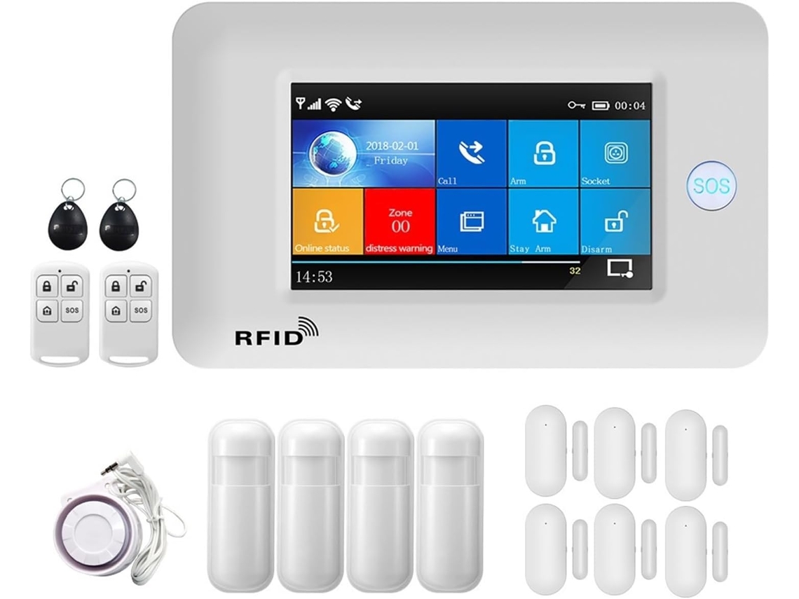 Sistemas De Seguridad Doméstica A Domicilio Wifi 3g Sistema De Alarma Télécommand Rfid Carta Bras