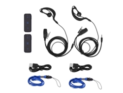 2 Mini Walkie-talkies De 400-480 Mhz Con Auriculares Y Cargador Usb.