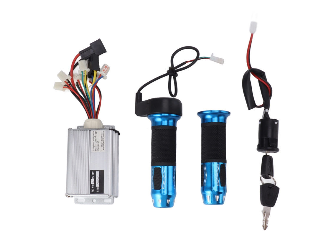 Vlrla-controlador De Velocidad De Motor Brushless 48v 1000w Con Interruptor De Encendido Y Mando De Giro Azul Para Bicicleta Eléctrica