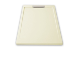 Plato De Ducha Resina Lux Crema  80x170cm Rejilla Acero Inox.
