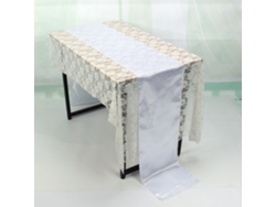 VYLARA Toalha de mesa para banquete de casamento 30 x 275 cm (branca)