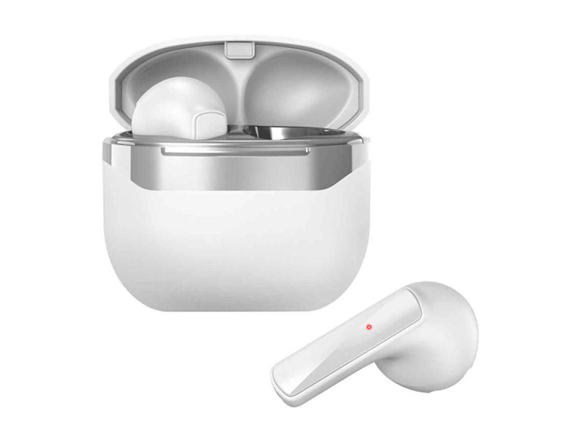 Auriculares inalámbricos Mdug, Bluetooth 5.1, estéreo con graves, auriculares intrauditivos Bluetooth, color blanco.
