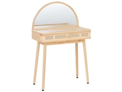 Toucador Com Espelho Beliani Rancheria De Bambu Castanho 81x41x124