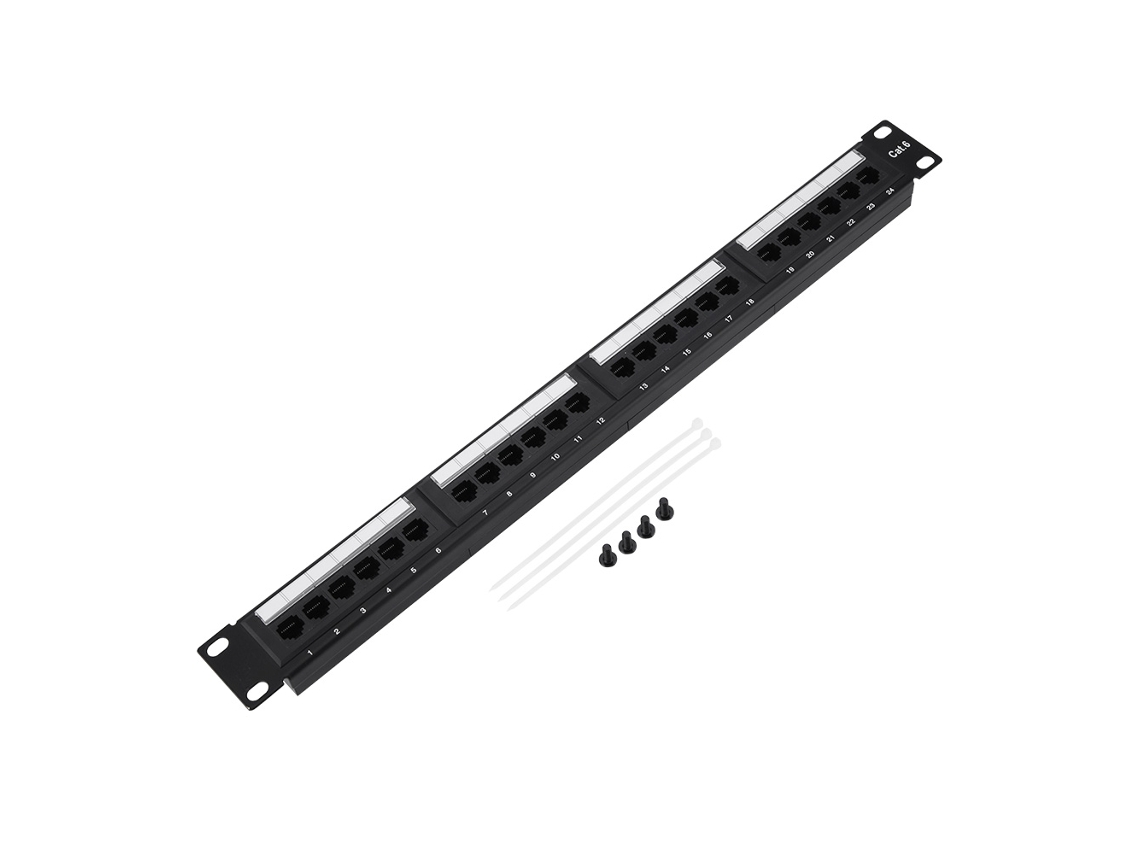 Panel de conexiones Cat6 de 24 puertos LAXISCREED