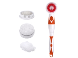 Cepillo De Baño Eléctrico 4 En 1 Con 4 Cabezales, Resistente Al Agua Ipx6 Y Cable Largo Para Limpieza Y Masaje Corporal.