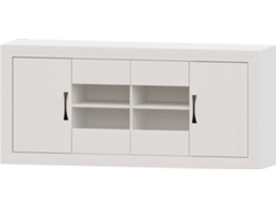 Aparador MUEBLAM Niza (Blanco y Negro - Melamina - 160x80x42 cm)