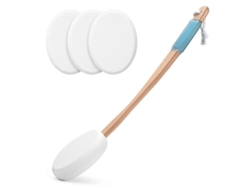 Aplicador Blanco De Loción Para Espalda Y Pies Con 4 Almohadillas Extraíbles Y Mango Largo.