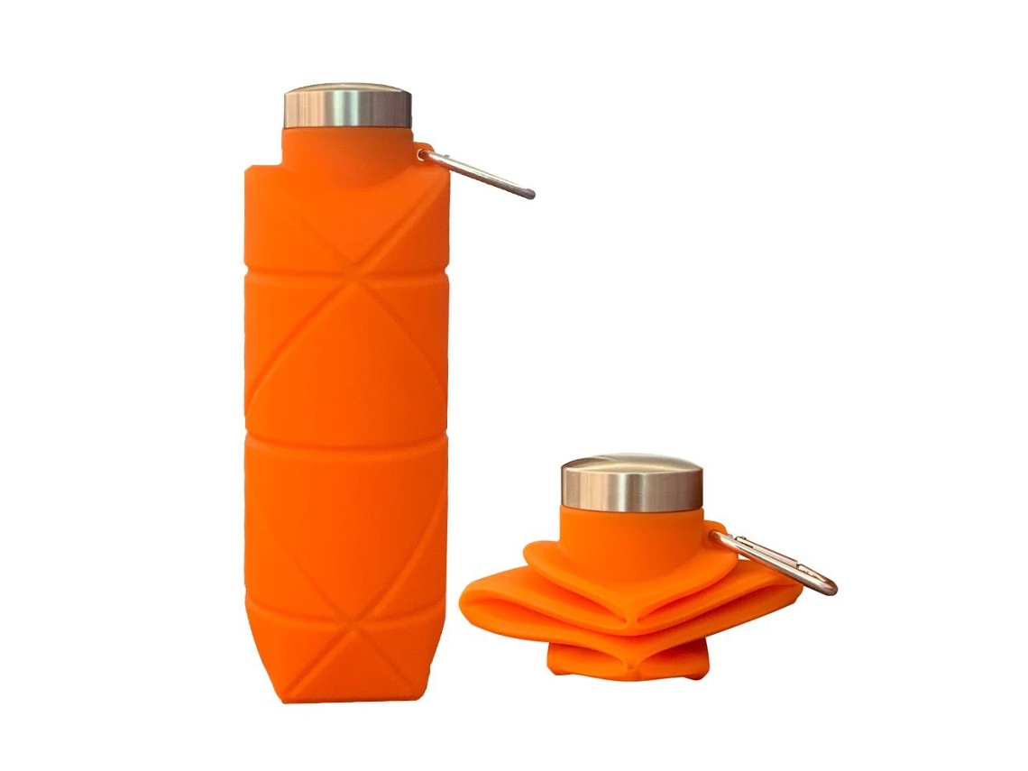 Botella De Agua Plegable De Silicona De 700 Ml Henten Home Naranja
