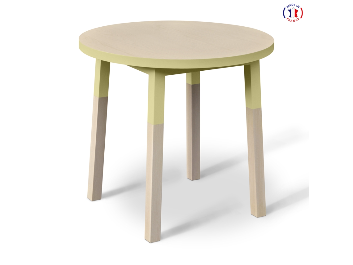 Mesa Redonda MON PETIT MEUBLE FRANÇAIS (Rojo de Pluduno - Madera - 100 x 75 x 100 cm)