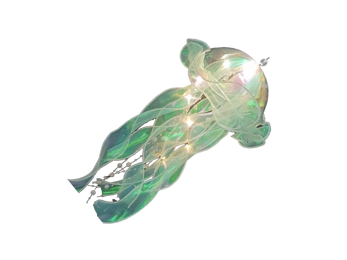 Lámpara portátil de medusa, brillante, con forma de medusa, luz nocturna creativa para decoración del hogar, verde Rosewell