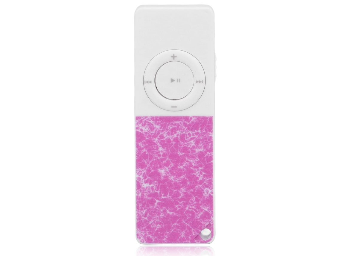 Reprodutor Mp3 Portátil Delgado Hifi Som Sem Perdas Suporta Cartão De Memória Até 64gb Fuchsia