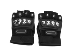Pares De Guantes De Ciclismo Ergonómicos De Nailon Negro Transpirable Y Ajustable Con Medio Dedo Para Bicicletas - Talla Única