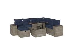 Maison Exclusive - Conjunto De Sofá De Jardín De 8 Piezas Con Cojines, Poliratán Gris
