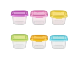 1 Conjunto/6 Piezas De Cajas De Almacenamiento De Comida Para Bebé, Recipientes Para Comida Para Bebé Con Tapa, Cajas Para Comida Para Bebé Webake