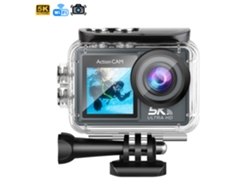 Cámara deportiva M40r 5k 30fps con 47.5 MP, pantalla dual de 2'' y 1.3'', estabilizador de imagen, varios accesorios y Wi-Fi.