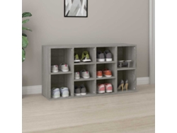 Banco Zapatero | Armario Zapatero Madera Contrachapada Gris Sonoma 103x30x55 Cm