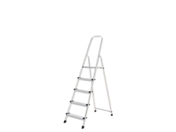 Oryx escalera aluminio 5 peldaños plegable, uso doméstico, antideslizante, ligera y resistente