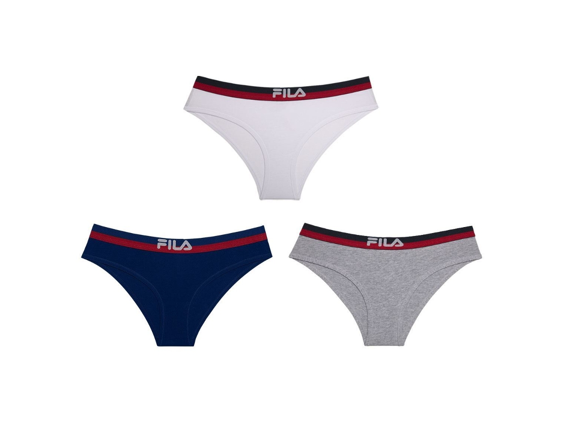 Conjunto de 3 Bragas FILA Mujer XL Blanco Worten.es