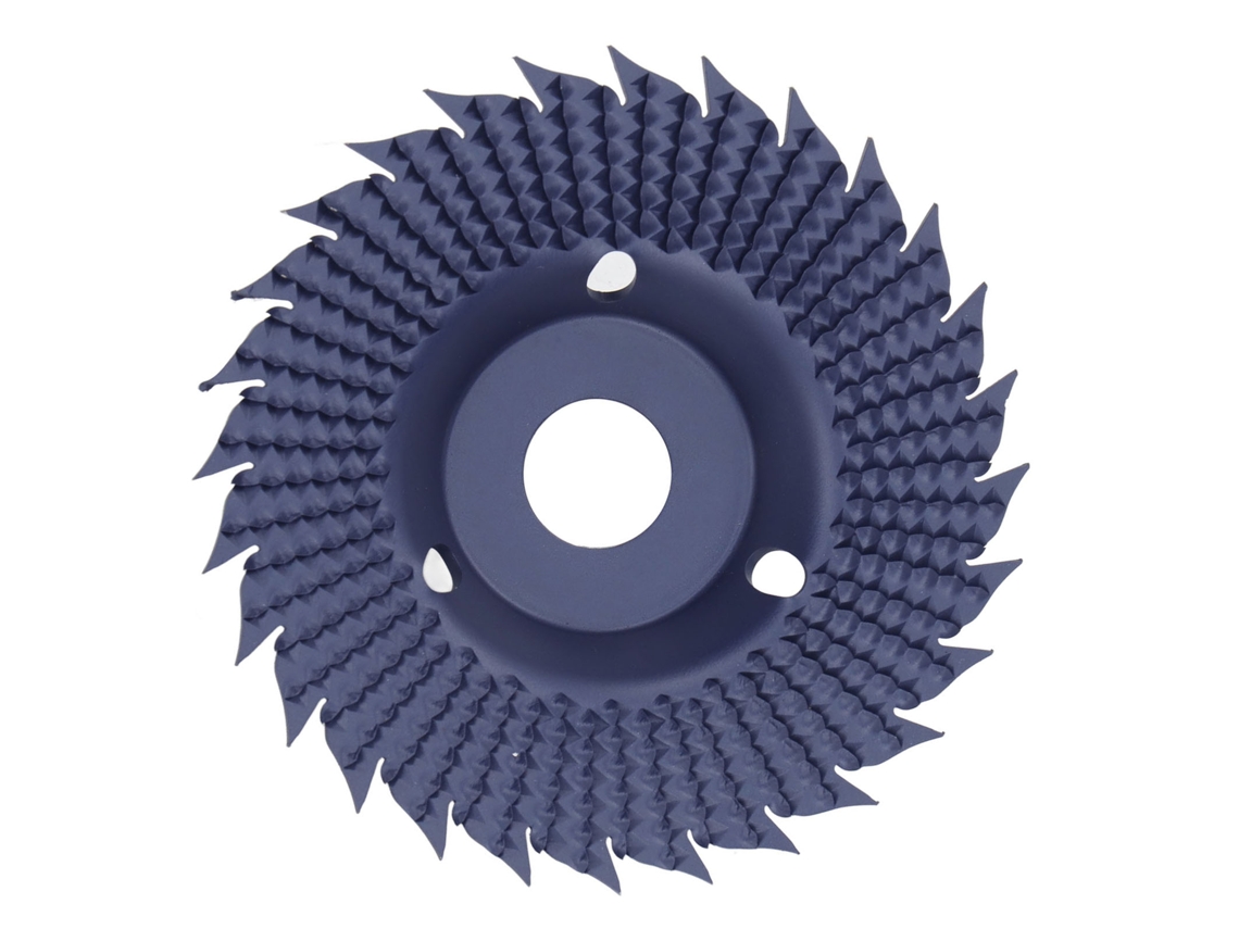 Disco de amolar para amoladora angular de acero inoxidable para pulir y dar forma a arcos en madera (DIY, azul)