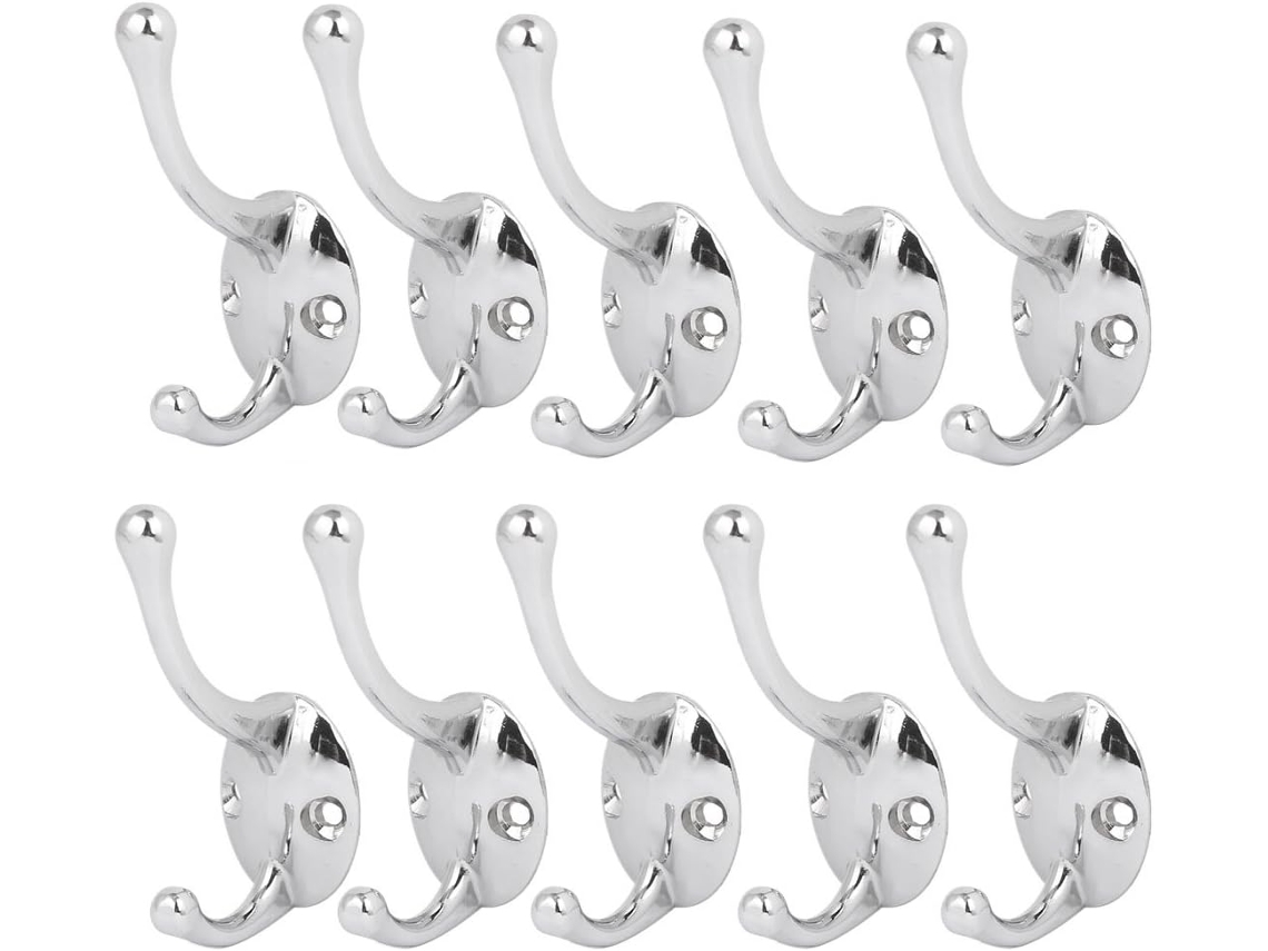 Juego De 10 Accesorios De Baño, Sombrilla Para Toallas, Gancho Doble De Metal, Para Ropa