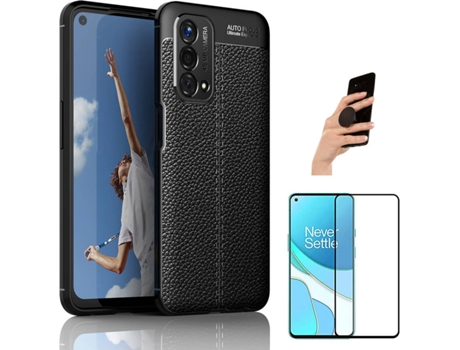 Carcasa + Protector + Popsocket iPhone 13 Pro Max Rugged Leather Rosa
