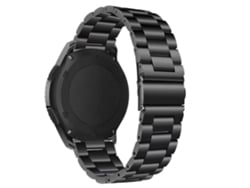 Pulseira De Aço Ajustável Preta Para Samsung Galaxy Watch 5 44mm