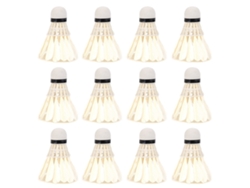12 Piezas/lote De Pelotas De Bádminton Con Plumas Blancas, Volantes, Accesorio De Entrenamiento Para Deportes Al Aire Libre