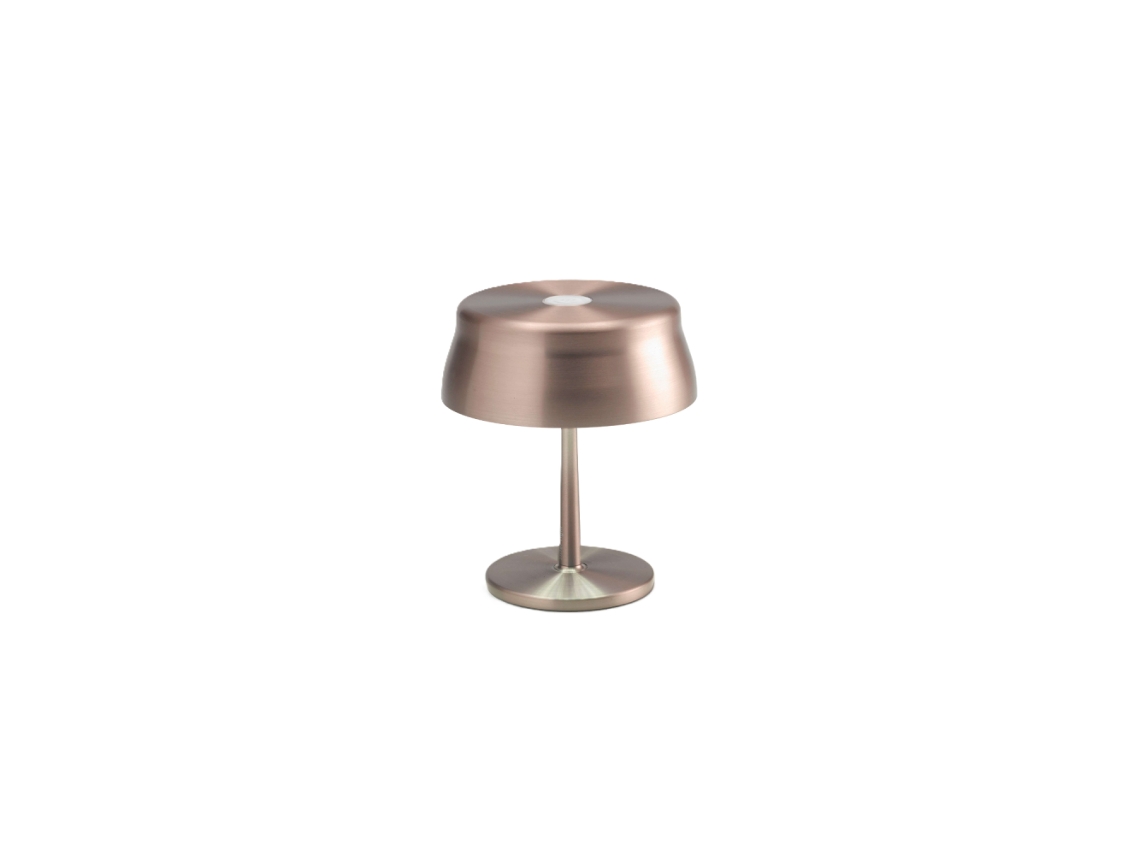 Mini Luminária De Mesa Led Inteligente Wi-fi Zafferano Sister Light, Cobre, Recarregável E Regulável - 2200-2700-3000-4000k, 3,2w, Altura 17 Cm