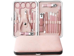 Set De Manicura Profesional Con Acero Inoxidable, 18 Piezas Para Uñas, Pies Y Cejas.