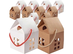 20 cajas de dulces para recuerdos de fiesta, contenedores con forma de casa, cajas de regalo pequeñas. Hengjian