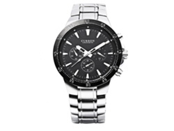 Reloj Hombre De Moda Con Movimiento De Cuarzo Pulsera (carcasa Blanca Dial Negro)