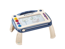 Dan26-tablero Magnético Borrable Para Dibujo Y Escritura Con 4 Sellos, Juego Educativo Para Niños Y Niñas Azul