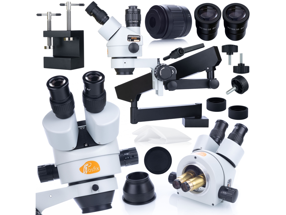 Microscopio estereoscópico trinocular Neptune Pro MSNP-T-WDMS1 – Zoom de 7x a 45x | Óptica de alta calidad | Ideal para electrónica y joyería